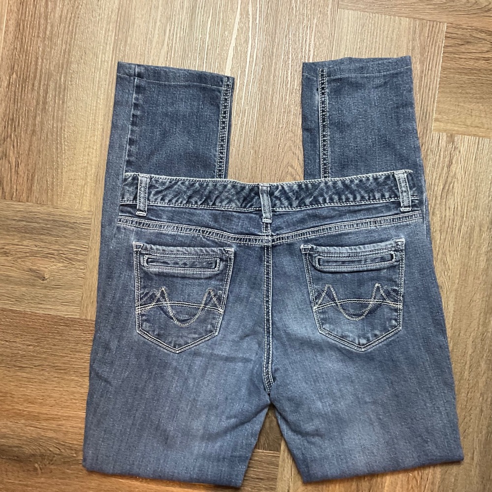 Mossimo Supply Co Mid Rise Straight Leg Jeans Womens‎ 11 Blue Denim Preppy Y2K - Picture 2 of 8